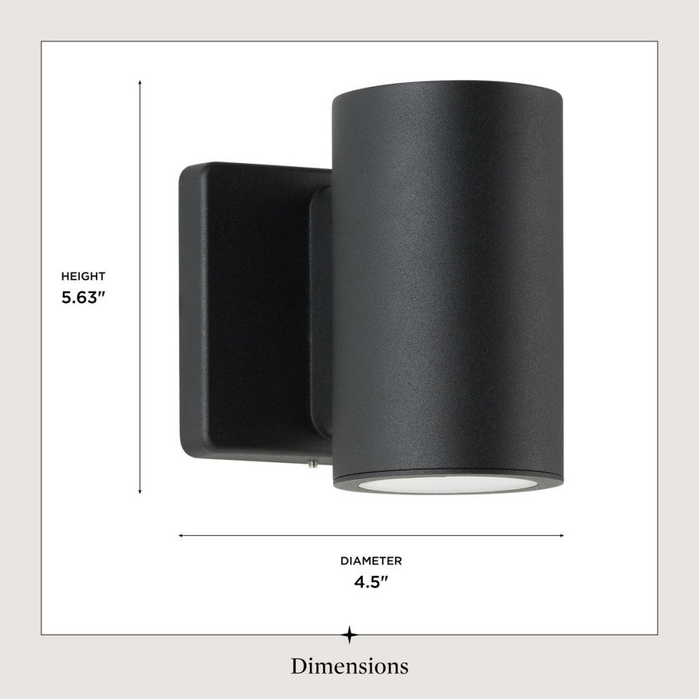 3" Outdoor Wall Mount Outdoor Cylinder Light, 1-Light