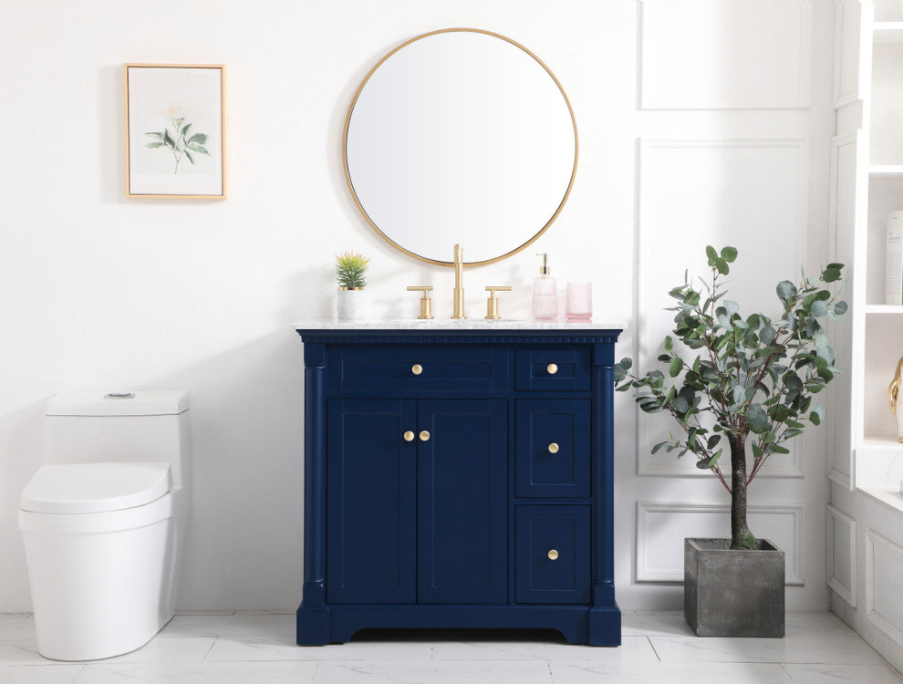 Home Living 36" Single Bathroom Vanity, Blue