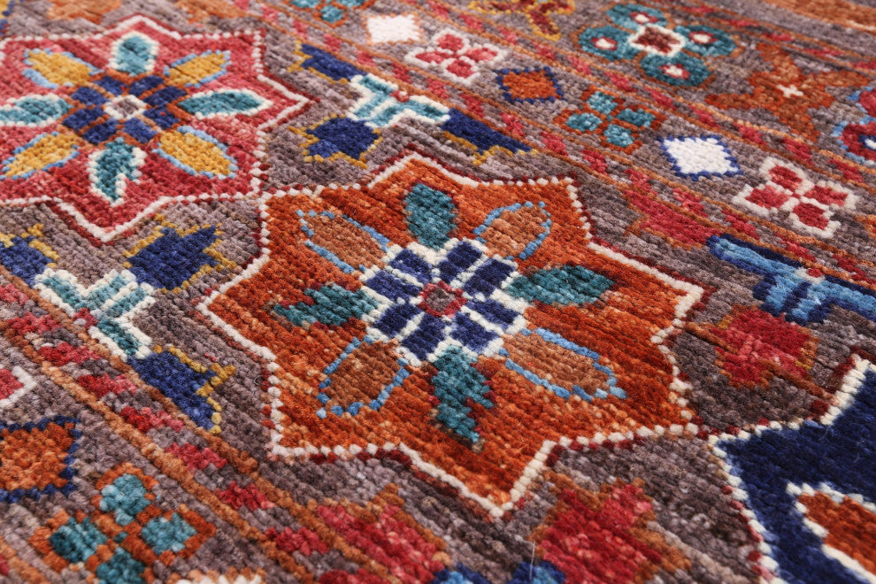 Runner Handmade Khorjin Super Kazak Wool Rug 2' 7" X 6' 6" Q10213