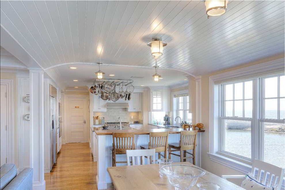 Nautical Ceiling Light (Indoor / Outdoor / Solid Brass), Polished Chrome