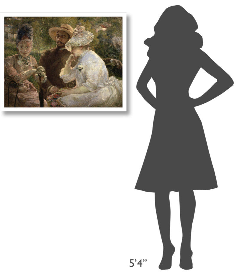 "On the Terrace at Sevres" Digital Paper Print by Marie Bracquemond, 32"x25"