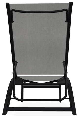 Kendall Sling Stackable Outdoor Chaise Lounge, Alloy/Black