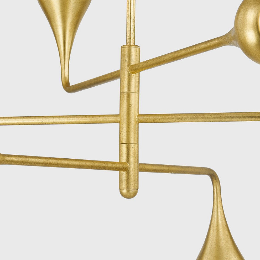 Mitzi Luciel Chandelier Vintage Gold Leaf