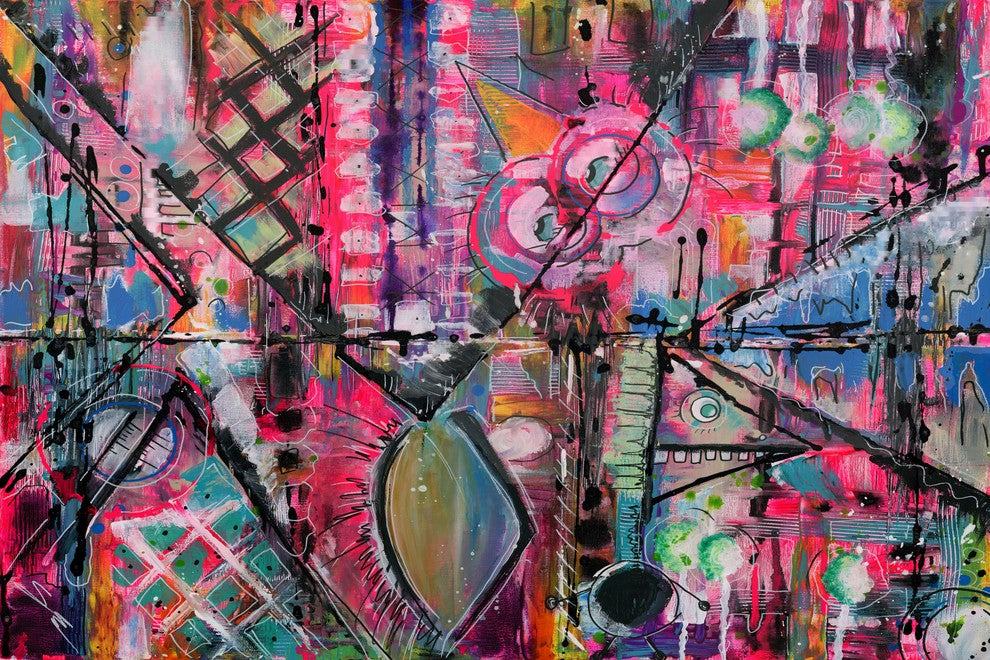 Marmont Hill, "Monster Mash" by Sloane Kady Print on Wrapped Canvas, 36x24