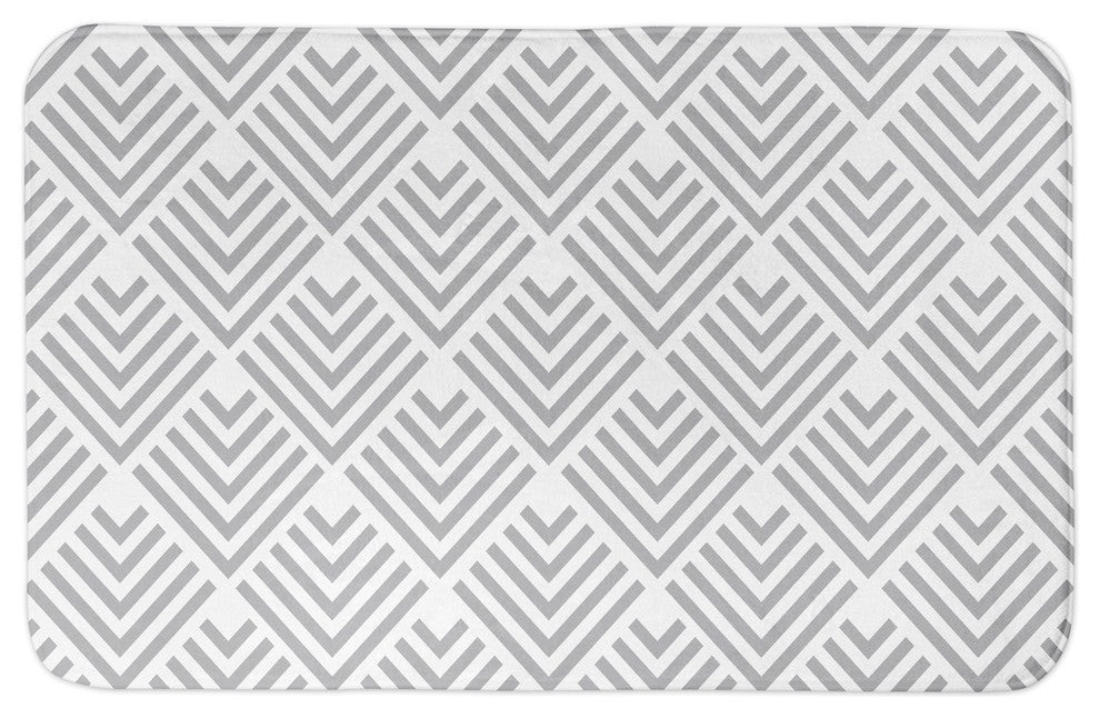 Gray Geo Arrows 34x21 Bath Mat