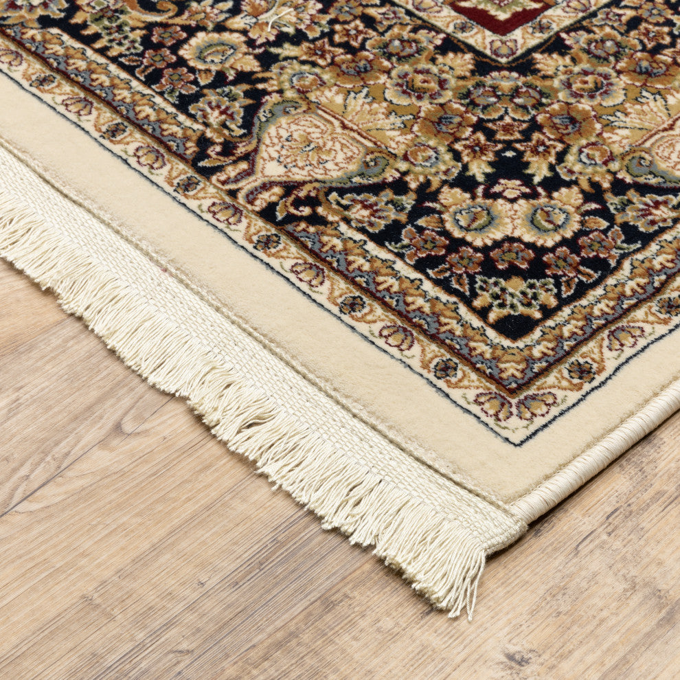 Mackenzie Medallion Star Indoor/Outdoor Area Rug, Ivory, 7'10"x10'10"