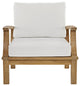 Natural White Marina Outdoor Patio Teak Armchair