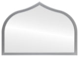 Pescara Framed Mantel Mirror, Teardrop Cathedral, 38.4"x27.4", Silver Spray