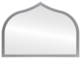 Pescara Framed Mantel Mirror, Teardrop Cathedral, 38.4"x27.4", Silver Spray