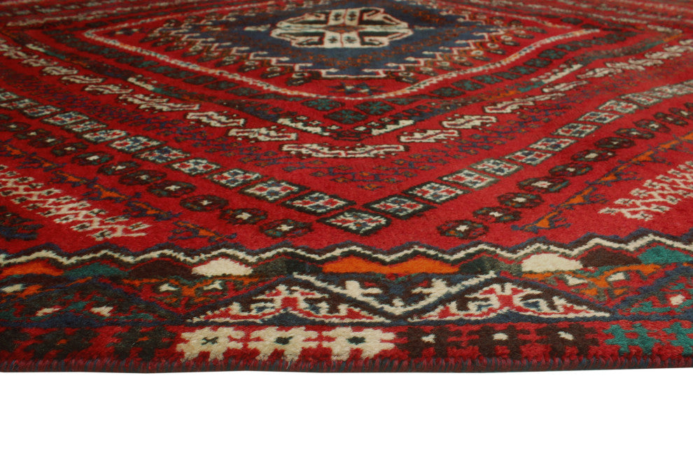 Vintage Distressed Shareef Red Rug