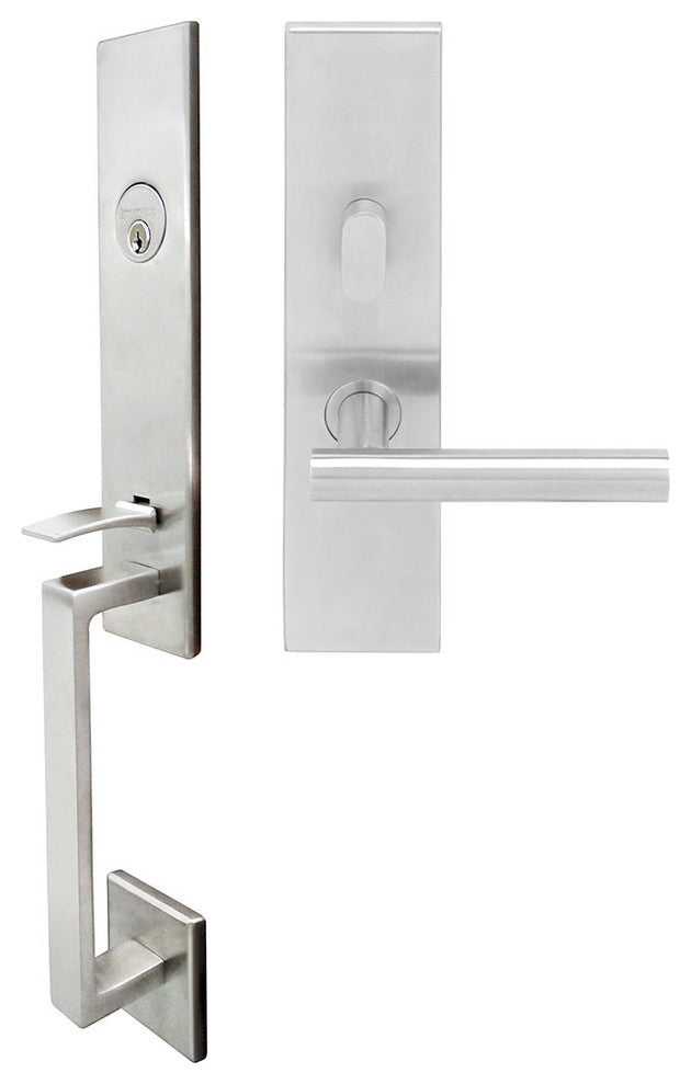 Copenhagen Lever, Mortise Entry Handleset, RHR, Satin Stainless Steel