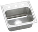 Elkay LRAD171655 Lustertone 17" Drop In Single Basin Stainless - 4 Faucet Holes