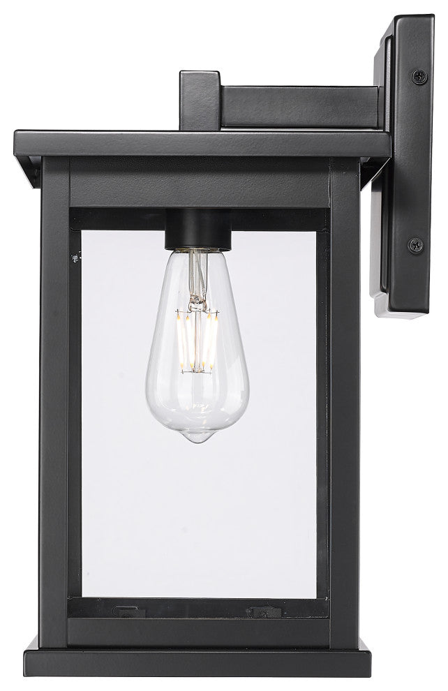 1 Light 8.5 in. Powder Coated Black Outdoor