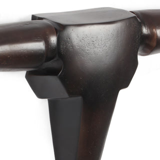 Treutlen Lanier Handcrafted Aluminum Bull Wall Decor, 48 W X 4 D X 24 H