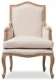 Nivernais Wood Traditional French Accent Chair