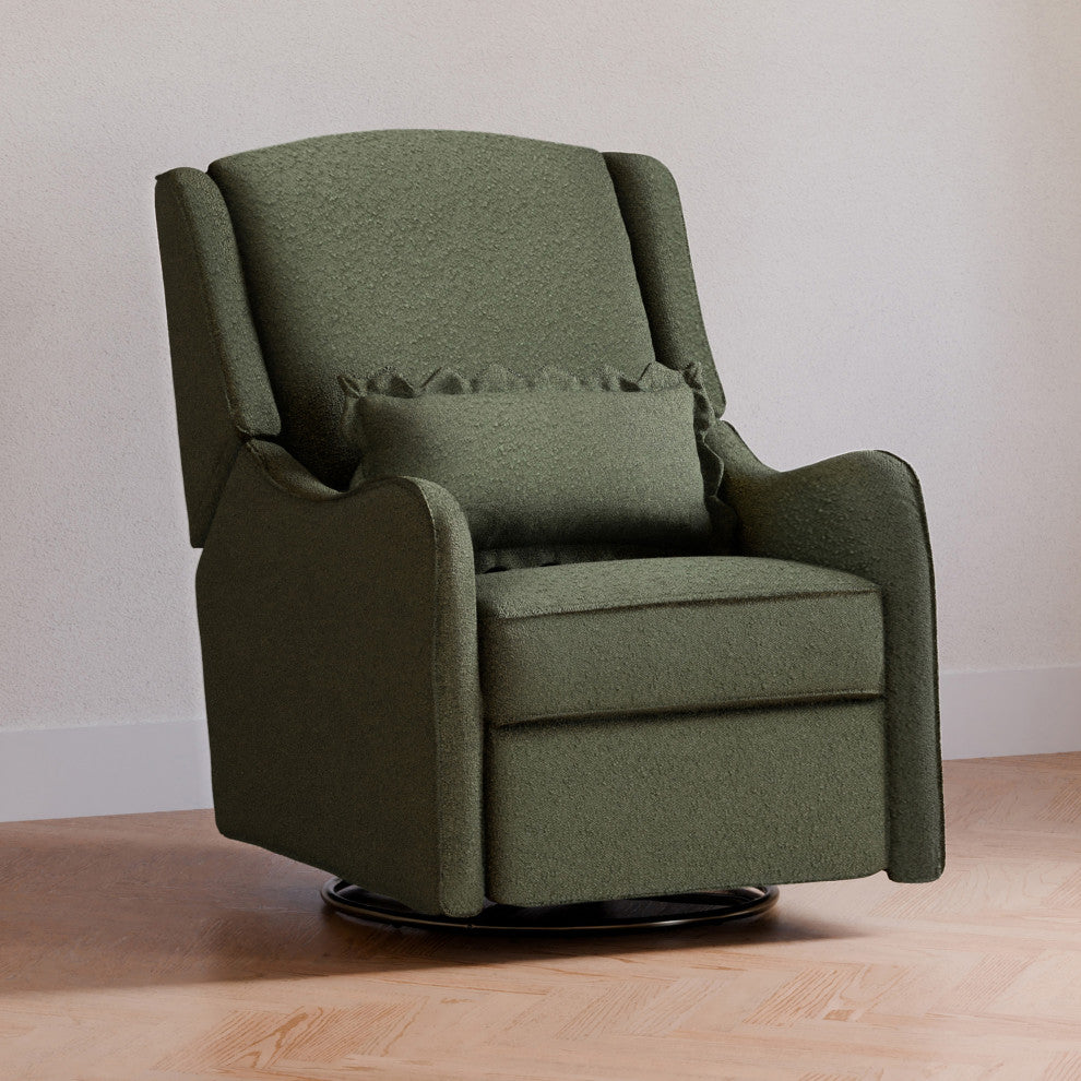 Devon Recliner and Swivel Glider, Olive Boucle