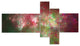 Colorful Starry Fractal Sky, Abstract Canvas Print Art, 60"x32", 5 panels