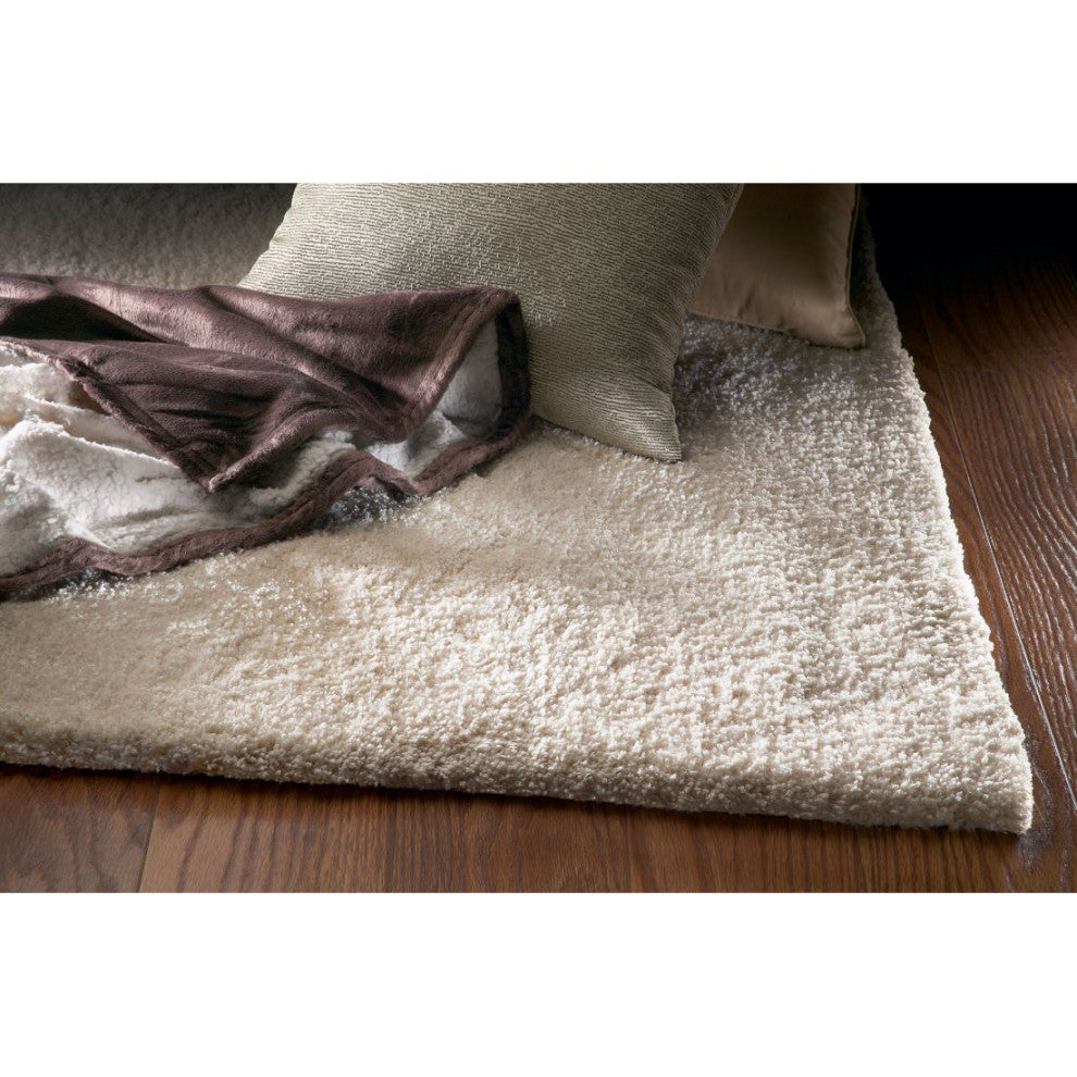 KAS Bliss 1550 Ivory Shag Area Rug, 2'3" x 7'6" Runner