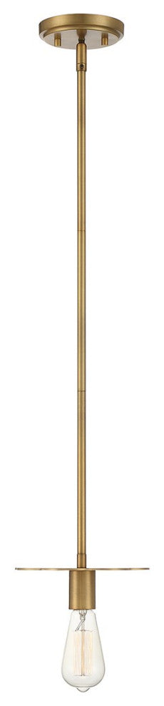 Savoy House Meridian 1 Light Mini-Pendant Natural Brass