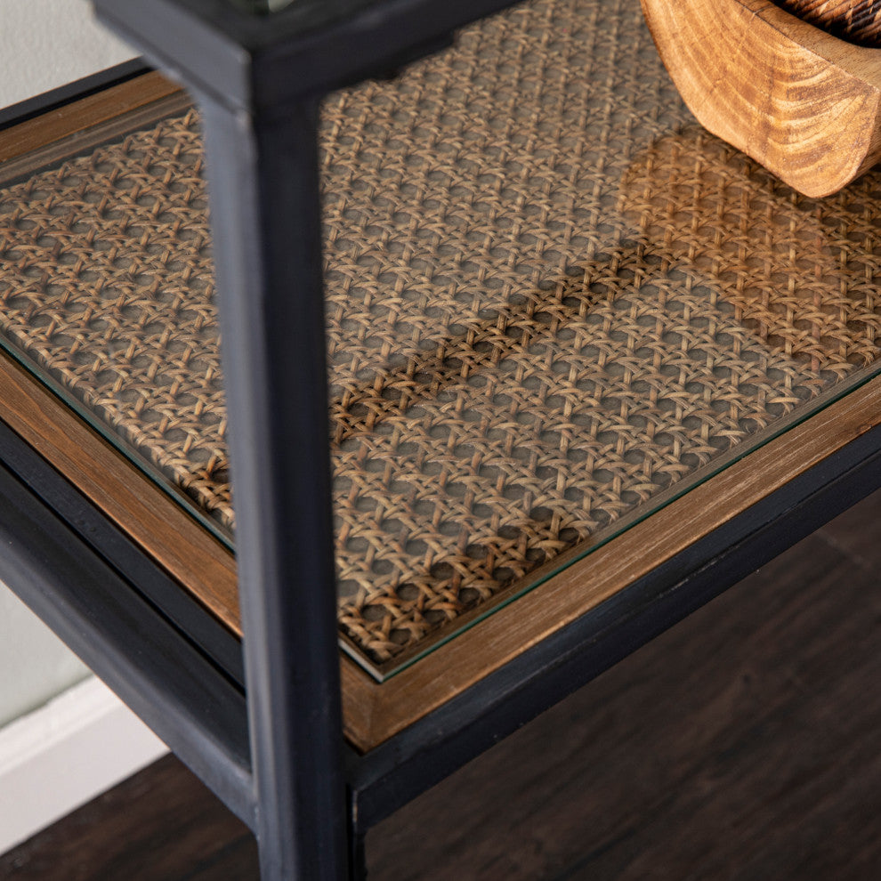 Sheringham Glass-Top Console Table