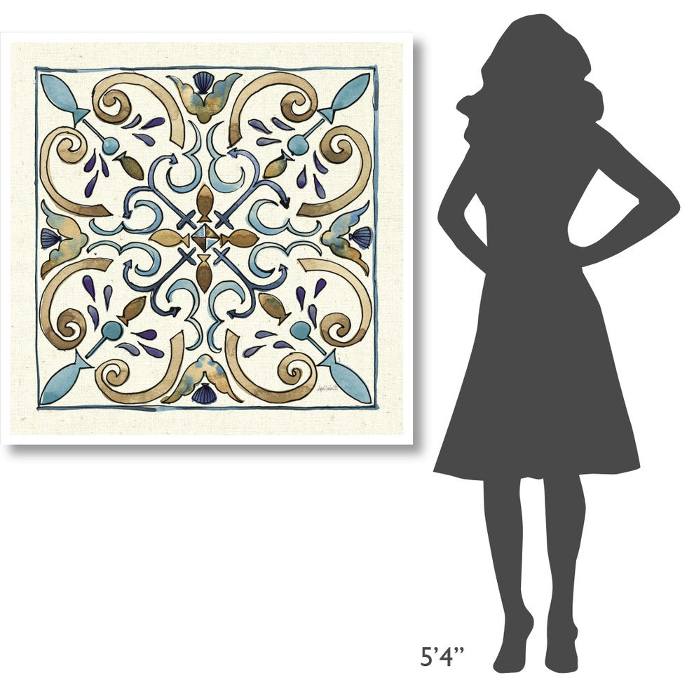 "Coastal Breeze Tile I" Digital Paper Print by Anne Tavoletti, 42"x42"