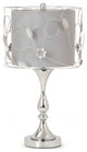Set of 2 Silver Floral Metal Table Lamps