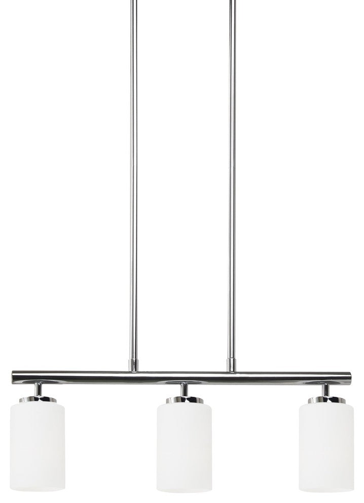 Generation Lighting Lighting 3-Light Island Pendant, Chrome