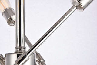 Midcentury Modern Polished Nickel 6-Light <br>Flush Mount