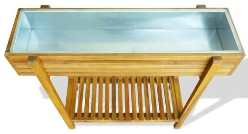 Vidaxl Raised Garden Raised Bed Solid Acacia Wood And Zinc