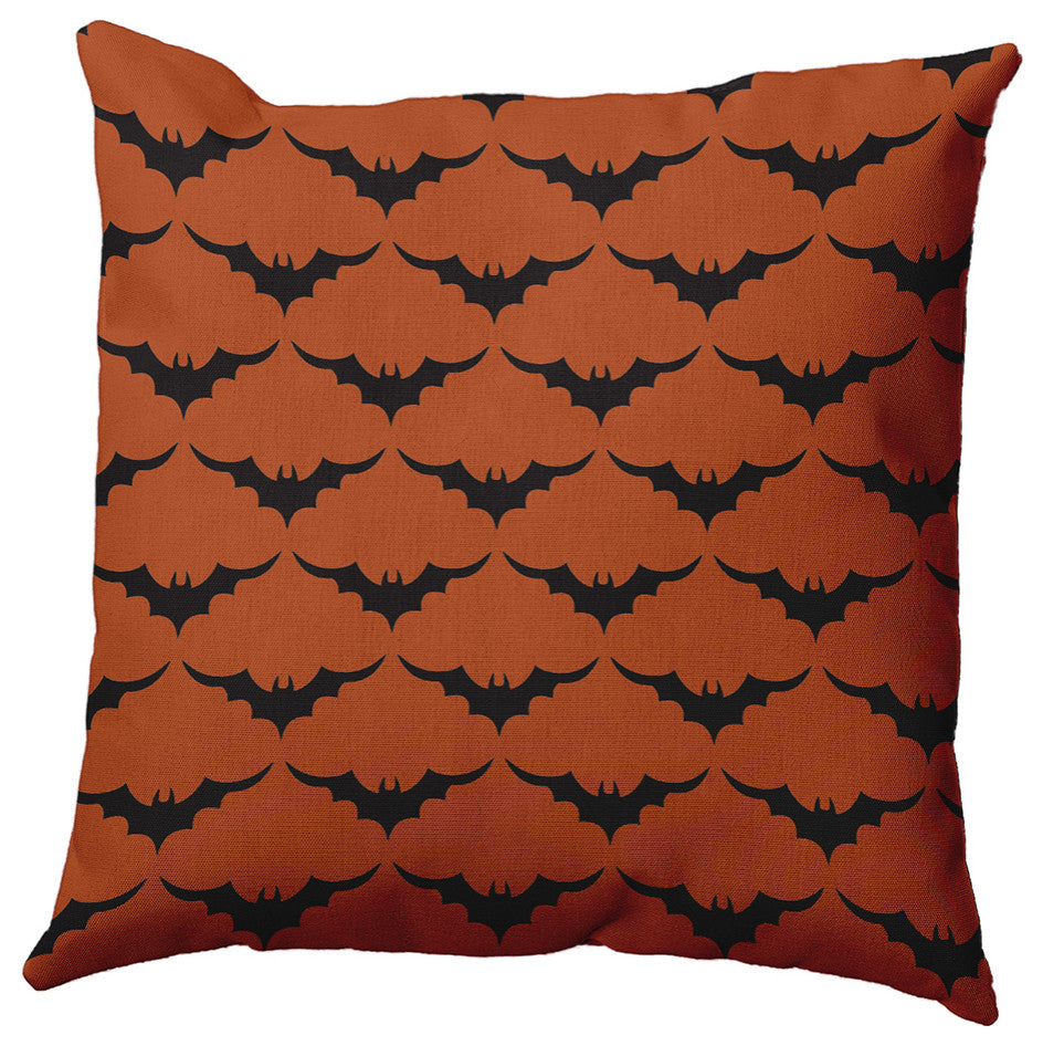 18" x 18" Bat Colony Decorative Throw Pillow, Sienna