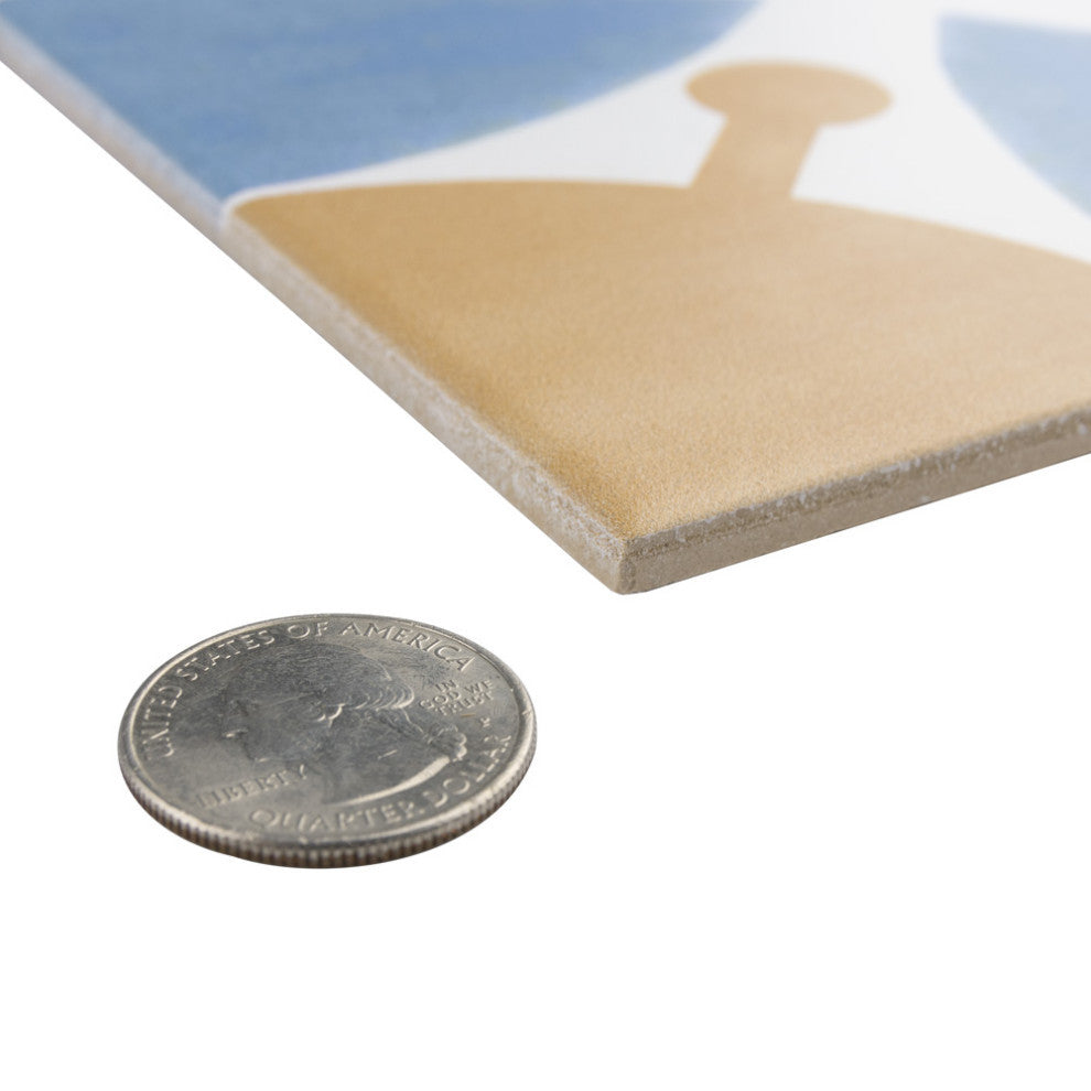 Revival Ceramic Floor and Wall Tile, Leaf