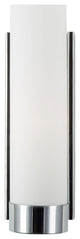 1-Light Bath Vanity Elina Wall Sconce With Frosted Glass Shade, Polished Chrome