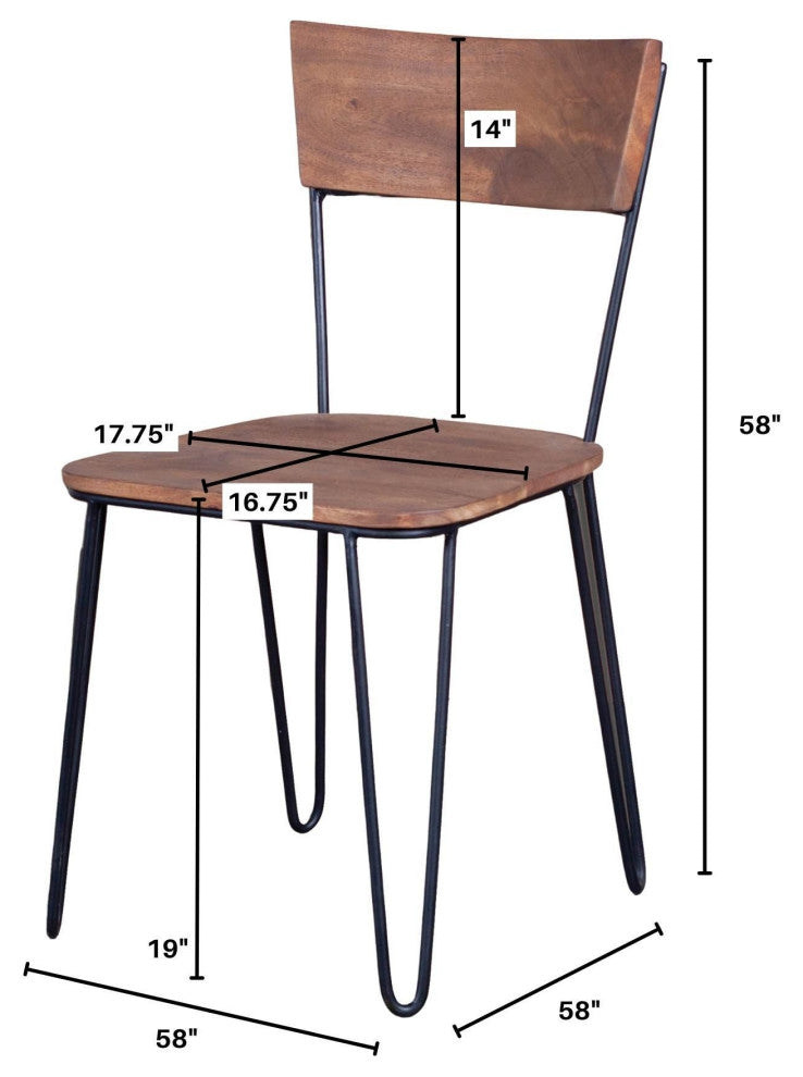 Organic Chair, Set of 2, Brown