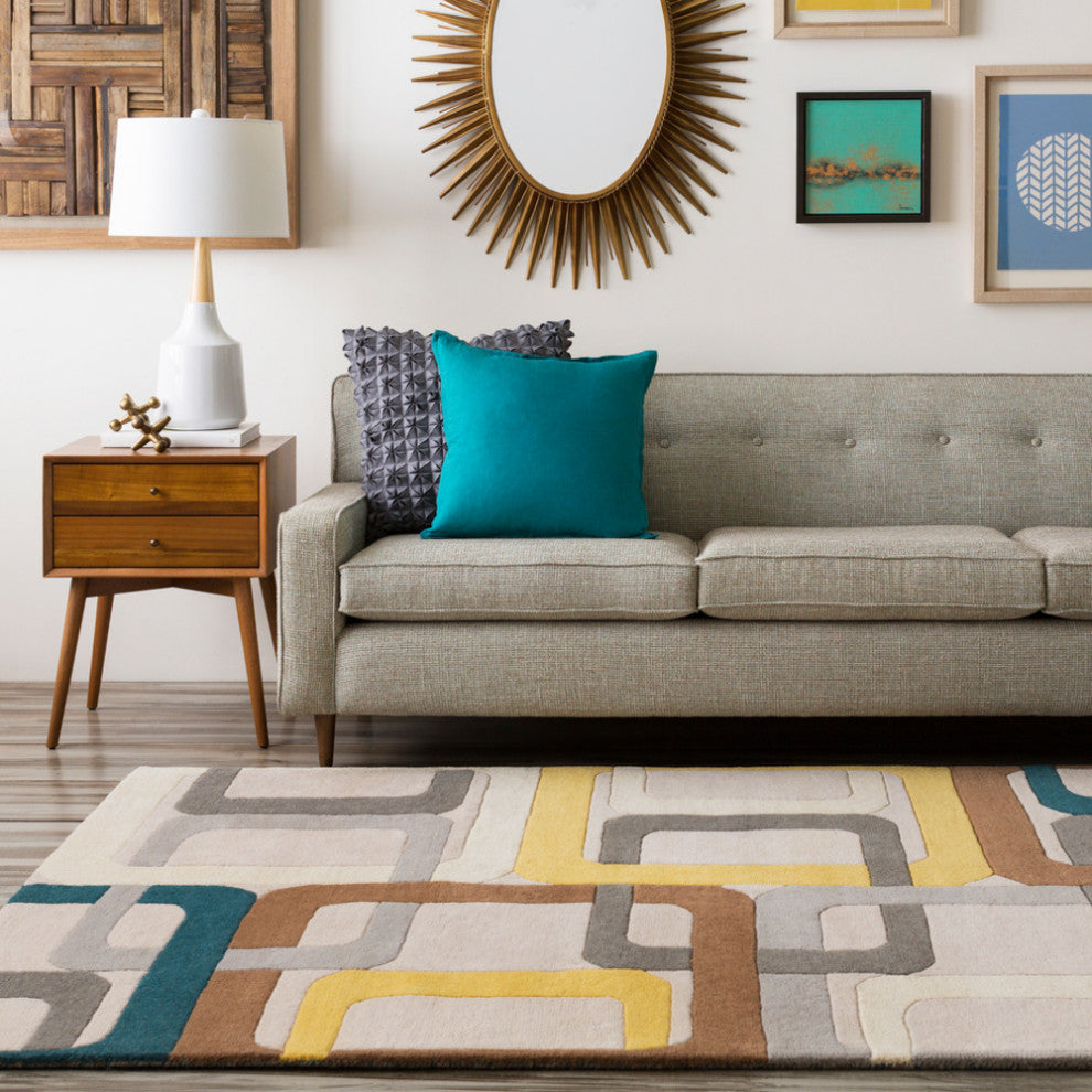 Surya Forum FM-7159 Modern Area Rug, Dark Green, 10' x 14' Rectangle