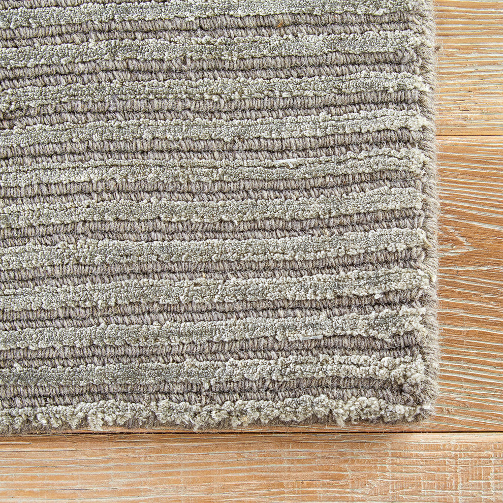 Jaipur Living Basis Handmade Solid Gray/ Silver Area Rug 12'X15'