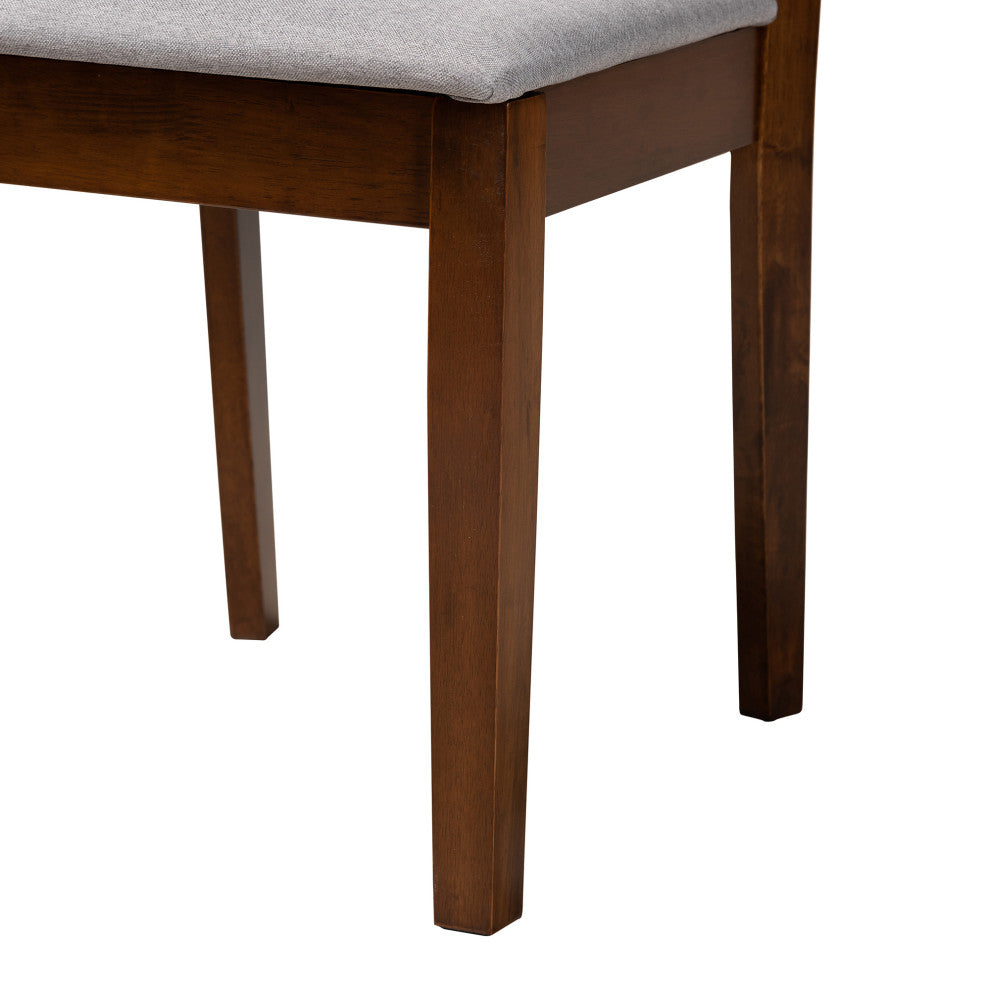 Marsala Modern Collection, Gray/Walnut Brown, Dining Chair