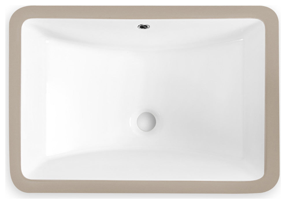 Sinber 21" Undermount Bathroom Sink with Overflow Ceramic C1312-OL