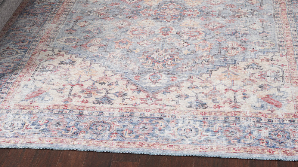 Nicole Curtis Nc Series 1 8' x 10' Blue/Multicolor Machine Washable Area Rugs