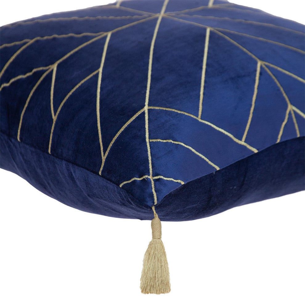 Parkland Collection Zella Blue Throw Pillow, Square