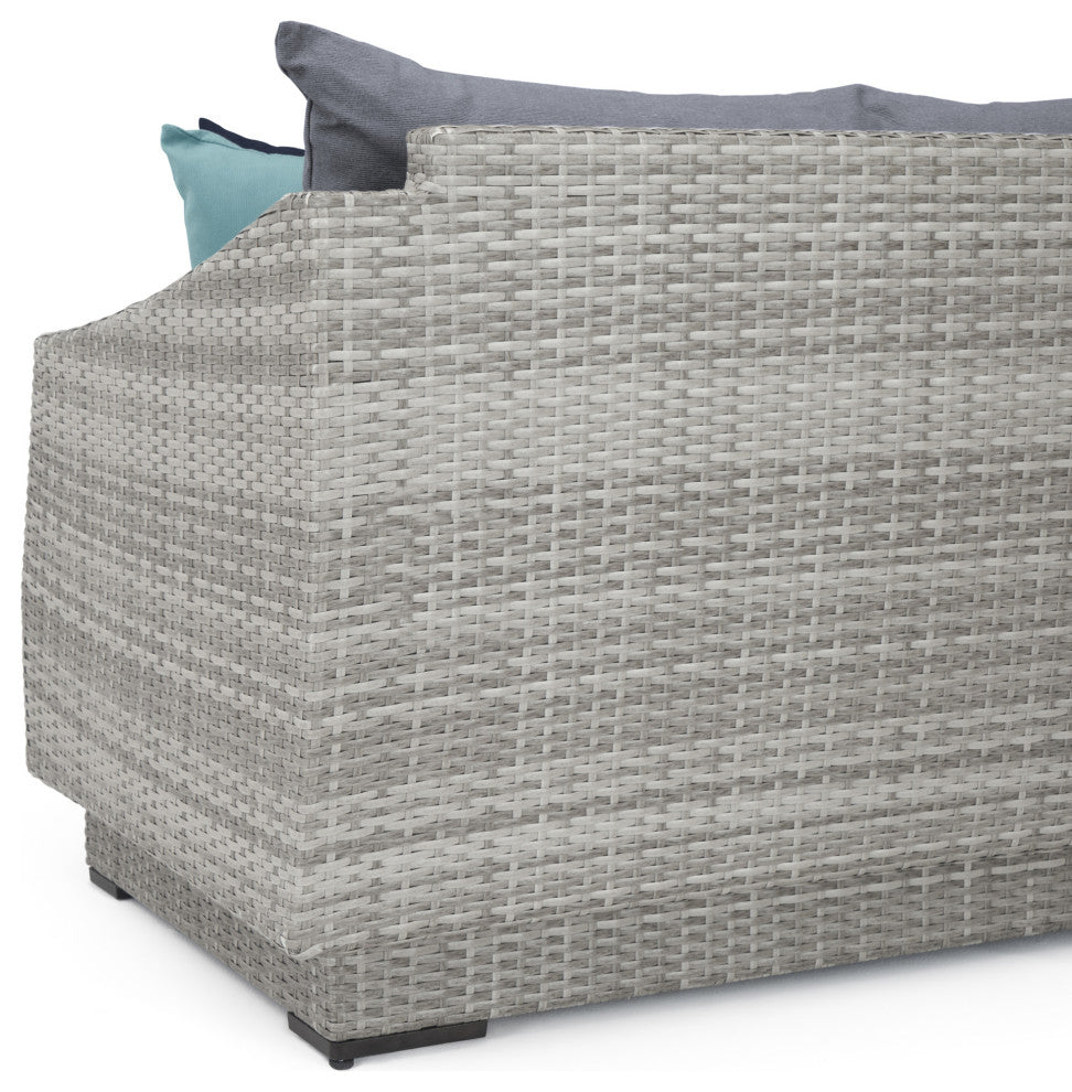 Cannes 8 Piece Sunbrella Outdoor Patio Sofa and Club Chair Set, Gray