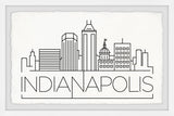 "Indianapolis Skyline" Framed Painting Print, 18x12