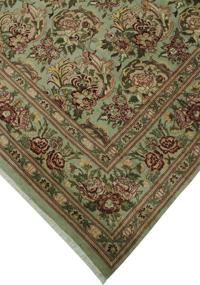 Pak-Persian Basarabian Light Green Rug, 7'11x8'2