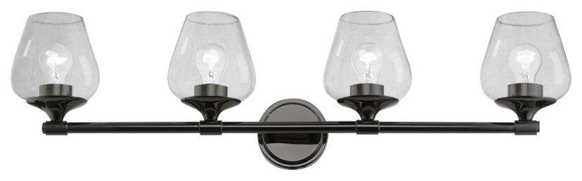 Willow 4 Light Black Chrome Vanity Sconce