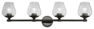 Willow 4 Light Black Chrome Vanity Sconce