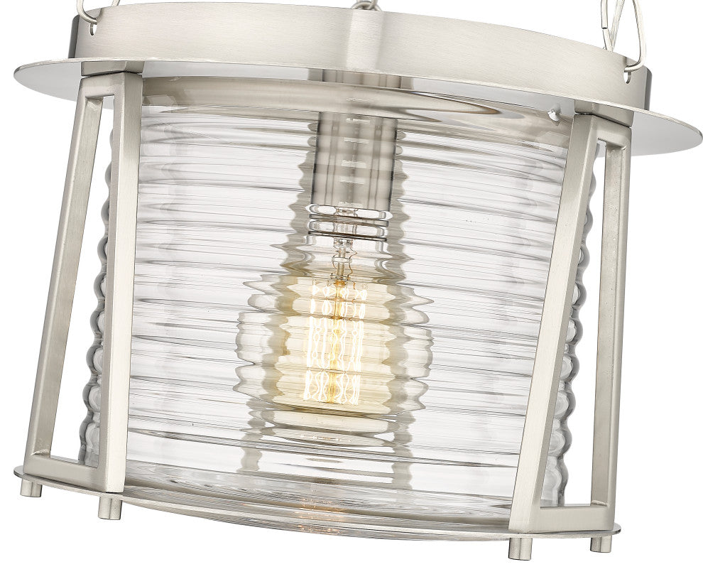 Z-LITE 1-Light Pendant, Brushed Nickel