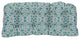 42"X19" U-Shaped Premium Outdoor Tufted Settee/Bench Cushion, Dolan Tuquoise