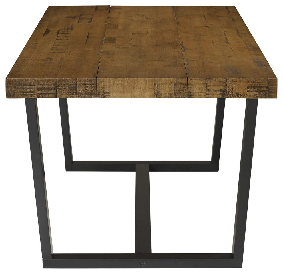 Dining Table Solid Pine Wood - Woven Paths Rustic Farmhouse, Reclaimed Barnwood