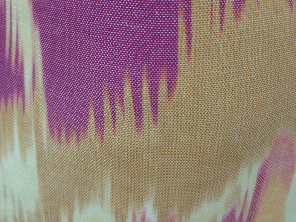 Electra Magenta Orange and Cream Handmade Pillow, Double Sided 18"x18"