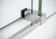64"-68"x30"x78" Frameless Sliding Shower Door With Return Panel, Polished Chrome