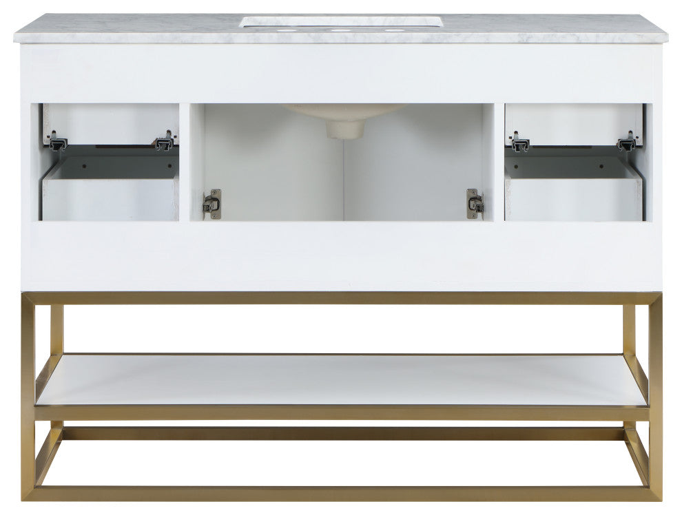 Monad Bathroom Vanity, White, 48" Wide
